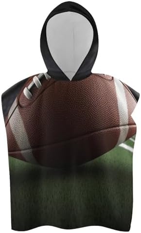 Kids Bath Towel with American Football Print