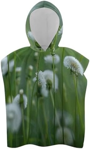 Kids Bath Towel with Dandelions Print Hoodie