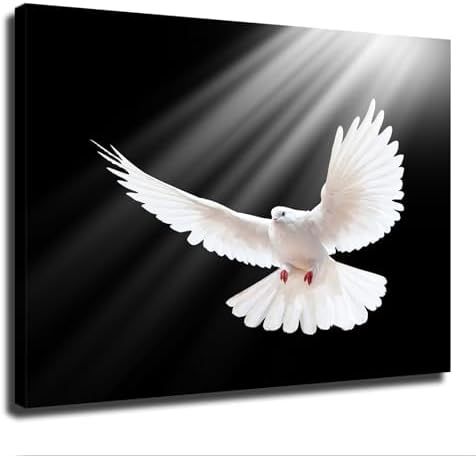 White Dove Holy Spirit Canvas Wall Art Poster Print