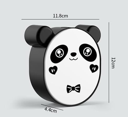 Cute Cartoon Clamshell Soap Rack Panda Design Black