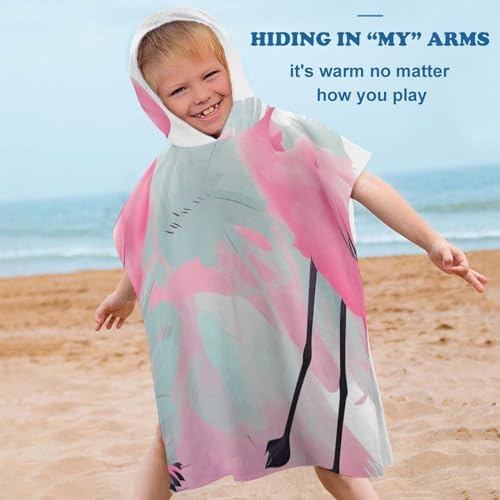 Love Flamingo Kids Hooded Bath Towel