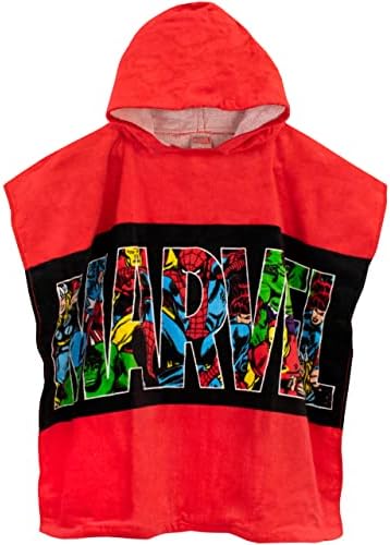 Marvel Avengers Hooded Towel Poncho for Kids One Size Red