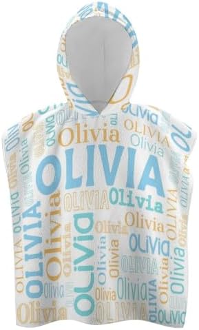 Husguciy Personalized Kids Bath Towel with Hood