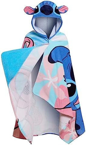 Disney Stitch Hooded Towel Poncho for Kids