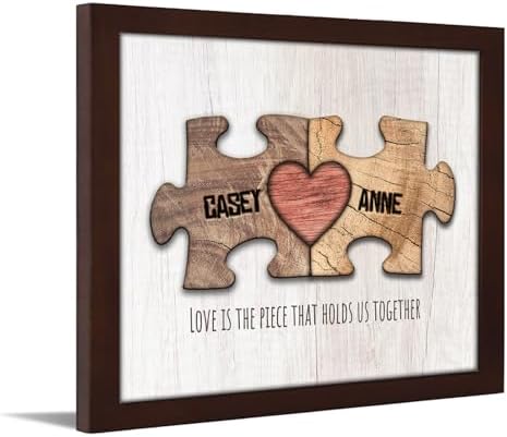 Personal-Prints Love Puzzle Customized Romantic Canvas Art Gift