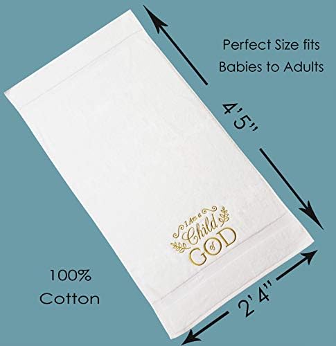 I Am A Child of God Soft White Bath Towel