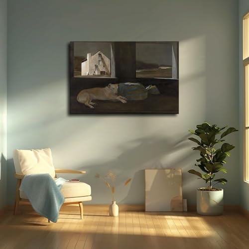 Night Sleeper By Andrew Wyeth Framed Canvas Poster 24x36