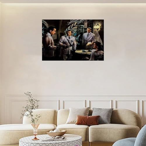 Casablanca Movie Poster Canvas Wall Art 18x12inch 1
