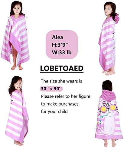 Kids Hooded Beach Towel Soft Real Cotton Wrap for Toddlers and Children