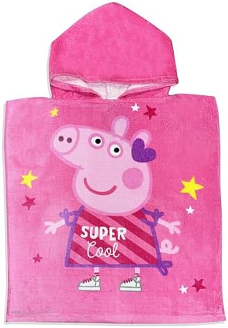 ROYAL WEAR Kids Licensed Character Beach Hooded Bath Towel Peppa 40x60 1