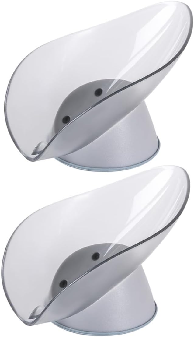 GLEAVI Leaf Shape Soap Holder 2Pcs Creative Storage Container for Bathroom