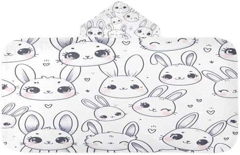 Toddler Beach Towel Hooded Soft Pool Towel for Kids