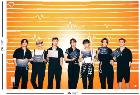 BTS Lineup K-Pop Band Poster 36x24
