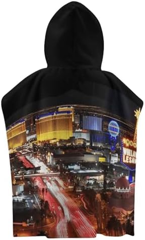 Kids Bath Towel with Las Vegas Night City Print