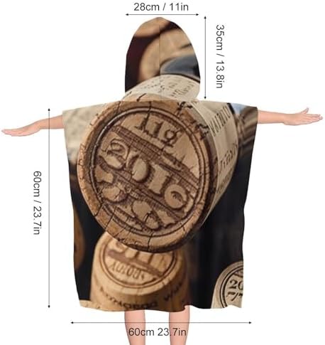 Kids Bath Towel with Wine Bottle Stopper and Hood