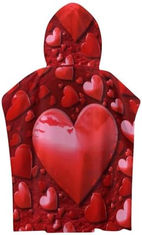 Kids Hooded Towel with Love Print