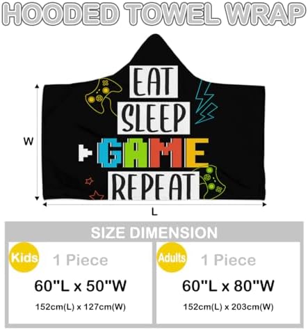 Sleepwish Gamepad Beach Towel with Hood