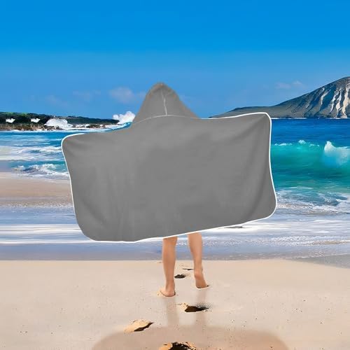GAIGEO Dim Gray Kids Bath Towels Quick Dry Swim Towel for Toddlers