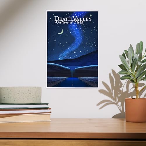 Lantern Press 8x12 Art Print of Death Valley Night Sky