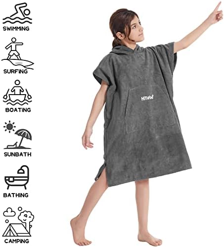 Hiturbo Kids Changing Towel Hoodie - Gray