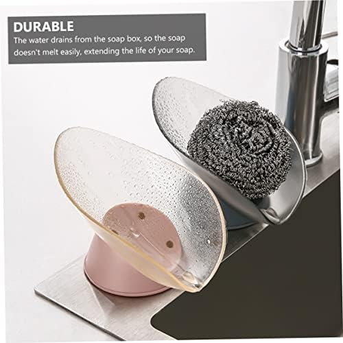 GLEAVI Leaf Shape Soap Holder 2Pcs Creative Storage Container for Bathroom
