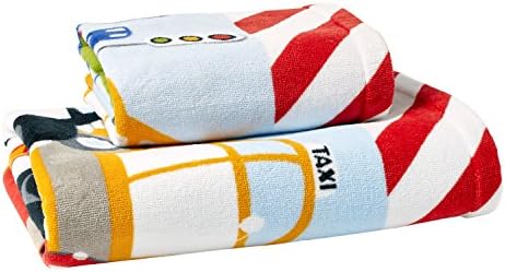 Dream Factory Trains and Trucks Cotton Hand Towel for Kids