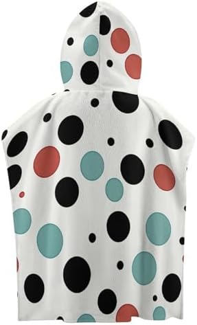 Kids Hooded Bath Towel with Polka Dot Print