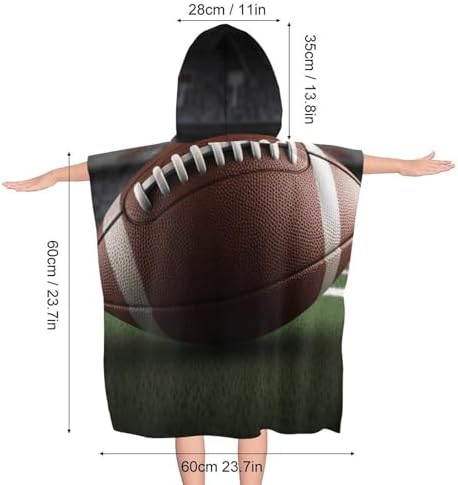 Kids Bath Towel with American Football Print
