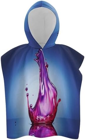 Kids Hooded Bath Towel with Purple Print