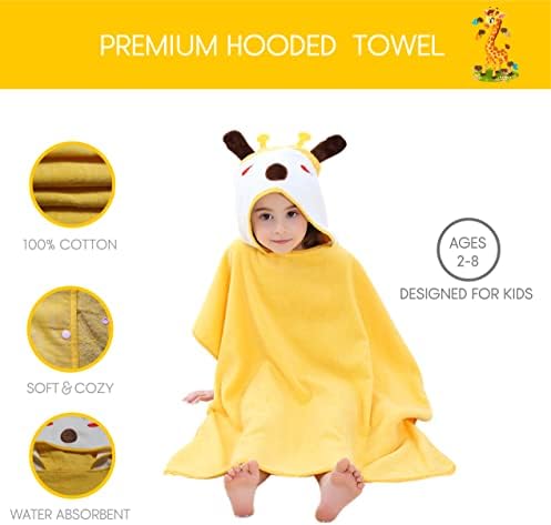 Premium Toddler Hooded Beach Towel for Boys Girls
