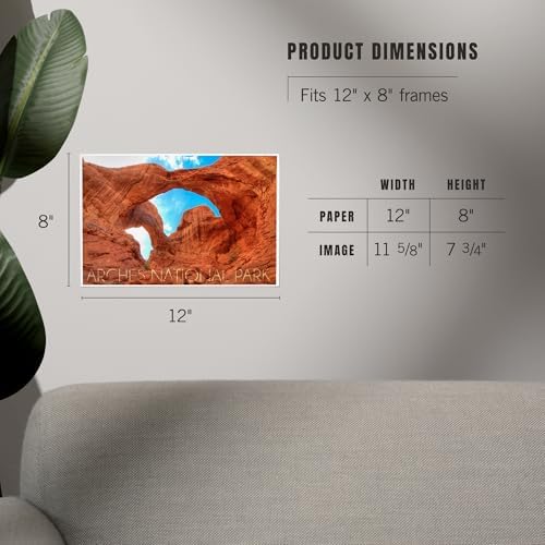 Lantern Press 8x12 Art Print Arches National Park Utah