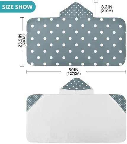 GAIGEO White Polka Dots Kids Beach Towel