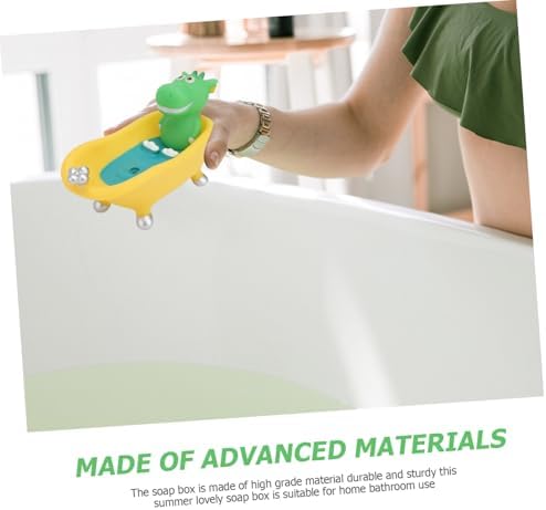 PRETYZOOM Cartoon Dinosaur Soap Holder with Drainage System