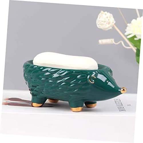 Hedgehog Shaped Ceramic Soap Holder for Bathroom