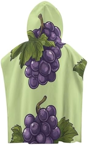 YTDRZ Kids Hooded Bath Towel with Grapes Print