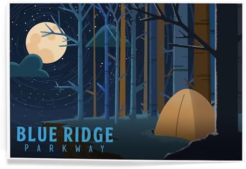 Lantern Press 8x12 Art Print Blue Ridge Parkway