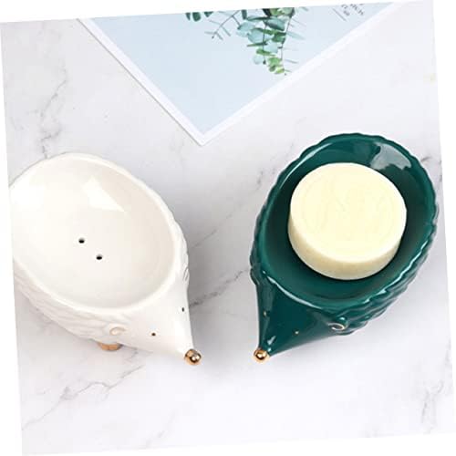 Hedgehog Shaped Ceramic Soap Holder for Bathroom