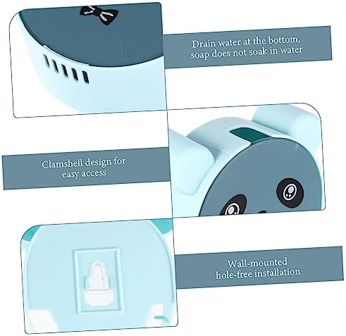Cabilock Cartoon Soap Holder Wall Mounted with Drain Design