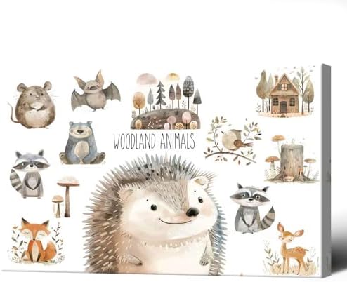 Woodland Animal Education Science Posters Framed 12x16in