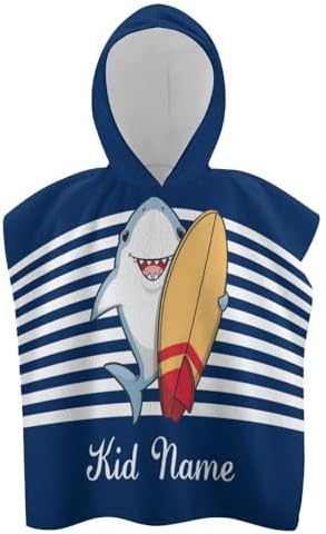 Custom Kids Beach Towel with Hood and Stripes