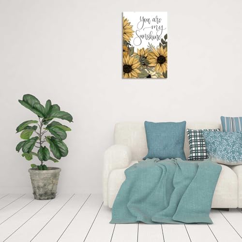 Sunflower Motivational Poster You Are My Sunshine 16x24 Framed Wall Art