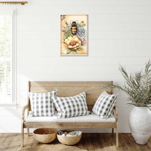 Vintage Floral Wasp Poster 24x36 Framed