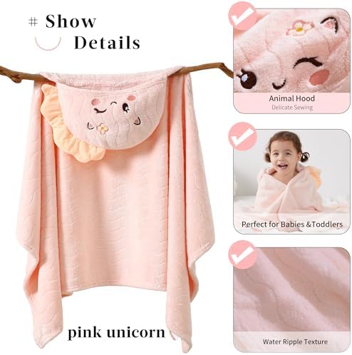 Yaiseiko Hooded Towel for Kids 2 Pack