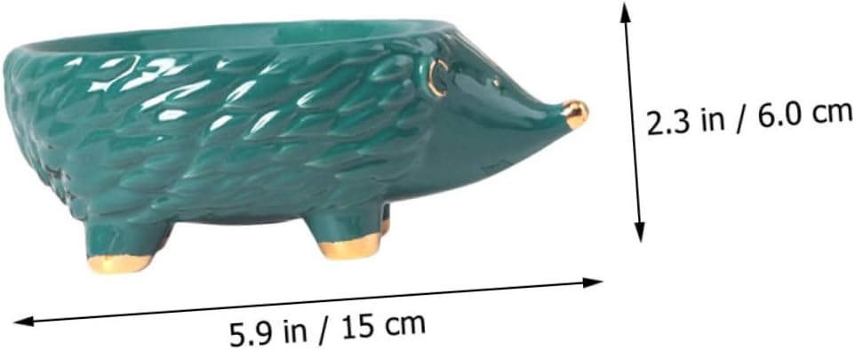 Cute Hedgehog Ceramic Soap Holder for Bathroom and Kitchen