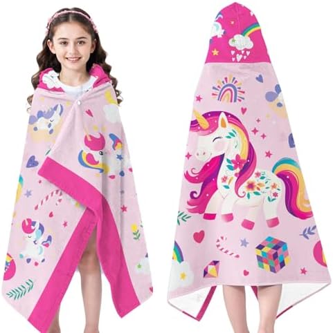 Kids Bath Towels with Hood for Girls and Boys