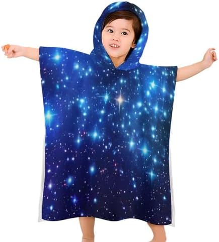 Galaxy Stars Kids Hooded Bath Towel
