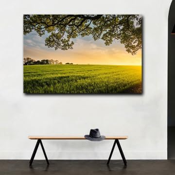 Generic Deep Horizon Green Eden Pasture Canvas Wall Art