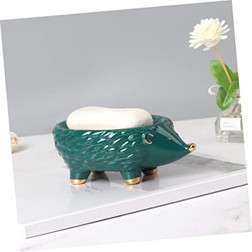 VOSAREA Ceramic Soap Stand Draining Holder for Bathroom Kitchen