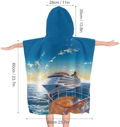 Kids Bath Towel with Hood for Summer and Beach