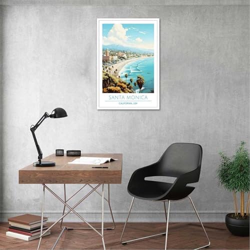 Santa Monica Coast Poster 24x36in Unframed